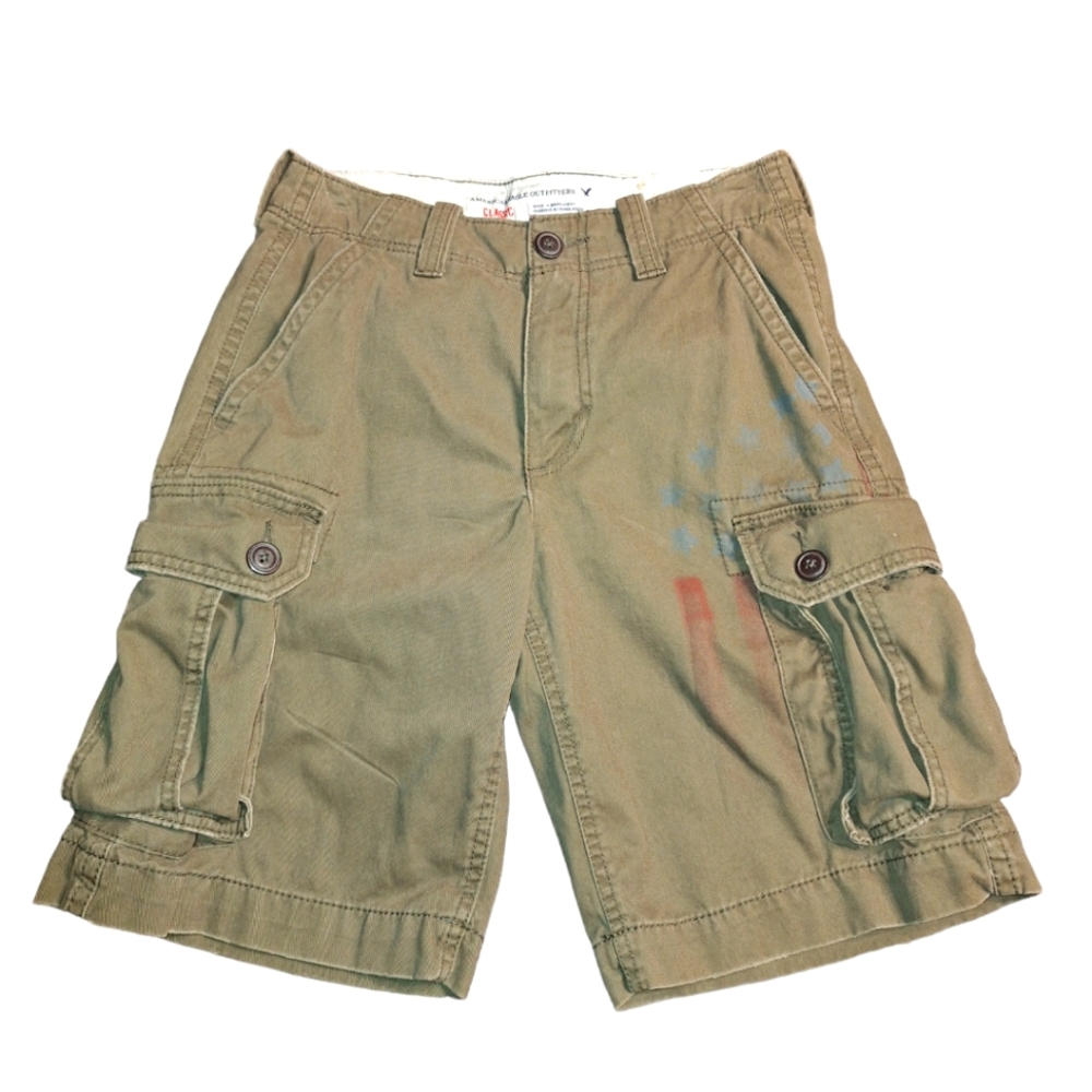 American Eagle Outfitters Classic Men Cargo Shorts Size 28 Green